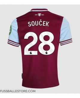 Günstige West Ham United Tomas Soucek #28 Heimtrikot 2024-25 Kurzarm